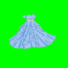 a blue dress on a green background