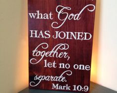 a wooden sign that says, there is no one separate mark 10 9