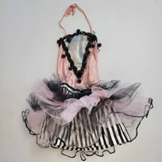 A wonderful mix of pink satin, black and white stripes, sequin trim, silver lamè, tulle, and black ball trim! It's adorable but shows its age. There is a name written on the inside back. Please see all photos for acceptability. 🖤 Measurements: Coming soon 🖤 PLEASE NOTE: From a cat friendly home. They don't come in direct contact with the garments and I do lint roll before shipping, but stray hairs occasionally happen. Feel free to ask any questions, as Past Ghosts Vintage does not accept returns. Thank you! Black Hair Costume, Spider Lady, Dance Costumes Ballet, Pink And Black Hair, Fashion Boards, White Sneakers Men, Ballet Pink, Black And White Stripes, Cat Friendly Home