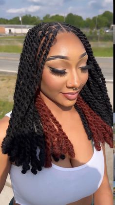 Invisible locs| summer braids| summer hairstyle for black women 2023 Hair Styles, Hair Styles Summer, 2023 Summer Hairstyles, Summer Hairstyles Black Women, Hairstyle For Black Women, Bob Braids Hairstyles, Summer Braids