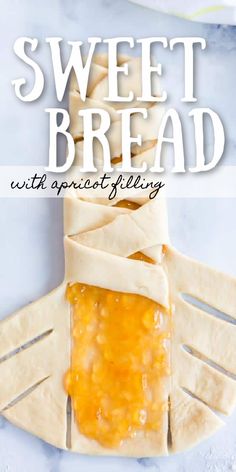 homemade sweet bread with apricot filling