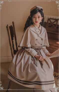 Future Detective, Cape Skirt, Gaun Abad Pertengahan, Victorian Clothing, Skirt Short, Moda Vintage, Kawaii Clothes, Lolita Dress, Lolita Fashion