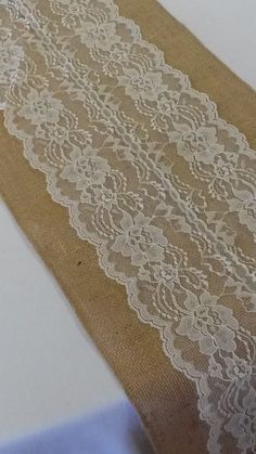 an image of a white lace on a table