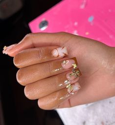 Acrylics Short, Simple Short Nails, 3 Meaning, Short Nails Ideas, Chocolate City, Acrylic Nail Set, Hard Nails, Girly Acrylic Nails