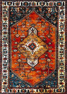 Surya Serapi SRP-1024 Area Rug main image Serapi Rug, Synthetic Rugs, Updated Traditional, Orange Area Rug, Halloween Home Decor, Accent Rugs, Halloween House, At Home Store, Bright Orange