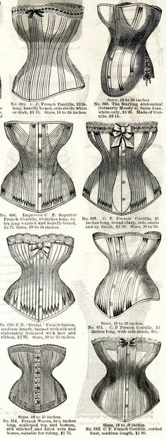 Victorian corsets: What they were like & how women used to wear them 10 Corset Sewing Pattern, Victorian Period, 19th Century Fashion