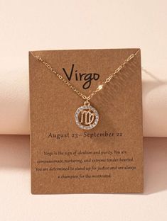 ⛓Our cute zodiac Virgo necklace is produced from excellent stainless steel with 18k gold plated. Both the trinket and chain are lead-free, nickel-free, and hypoallergenic. They will not cause your skin to red or irritated. Also, you can move to the shower without carrying off it, will not fade. Each zodiac letter pendant is glossed carefully in a velvety edge. Very relaxing to wear. ⛓This gold-plated necklace is a fantastic item. Flawlessly match with your name chain, birth year chain, or your dainty initial letter necklace. Not only a reasonable way to treat yourself but a unique present for her at daughter birthday, partners anniversary, mother's day, women companions party to bring back happy birth year memories. This Aquarius pendant chain is an excellent way to show off your amazing a Cute Zodiac, Aquarius Pendant, Virgo Necklace, Virgo Zodiac Sign, Astrology Necklace, Embellished Fashion, Horoscope Necklace, Zodiac Sign Necklace, 22 December