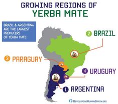 a map showing the locations of various regions in africa and south america, including brazil