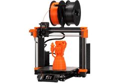 an orange and black 3d printer on a white background