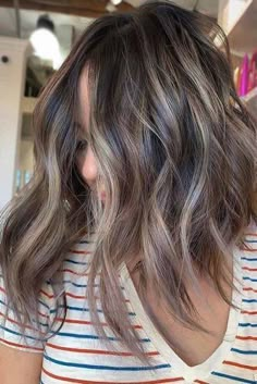 Medium Brunette Hair, Ash Brown Hair Color, Ash Hair, Ash Brown Hair, Medium Brown Hair, Blending Gray Hair, Brown Hair Balayage