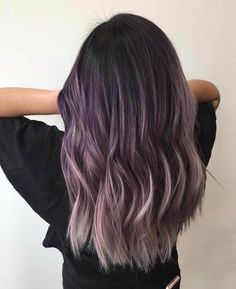 New hair ombre lavender silver Ideas Purple Ombre Hair Color, Purple Hair Color Ombre, Hair Color Ombre, Ombre Hair Color Ideas, Purple Ombre Hair, Brown Ombre Hair, Dusty Lavender