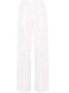 Find P.A.R.O.S.H Crepe Palazzo Pants on Editorialist. white crepe texture ruched detailing dart detailing to the rear mid-rise wide leg two side inset pockets elasticated waistband straight hem unlined White Linen Pants, Pants White, Palazzo Pants, Linen Pants, White Linen, Bottoms Pants, Wide Leg Pants, Womens Bottoms, Mid Rise