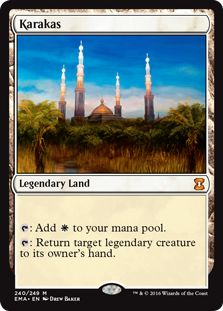 a card with an image of a castle in the background and text that reads, karkas