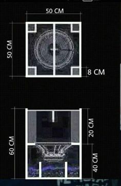 an image of a clock on the wall with measurements for each time and location in front of it