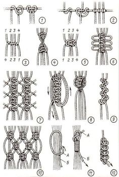 the instructions for how to tie a knot in different ways, including knots and loops