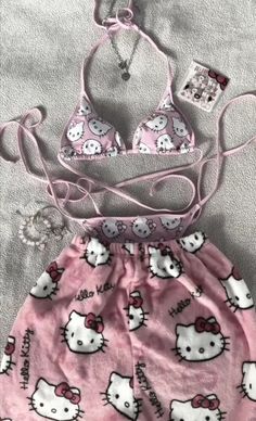 Hello Kitty Outfits Y2k, Hello Kitty Rave Outfit, Hello Kitty Fit, Bra Outfits, Hello Kitten, ماثيو ماكونهي, Hello Kitty Rooms, Kitty Clothes