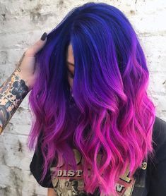 Black Hair Ombre, Hair Colour For Green Eyes, Pulp Riot Hair Color, Purple Ombre Hair, Pulp Riot Hair, Rainbow Hair Color, Cute Hair Colors, Pulp Riot, Spring Hair Color