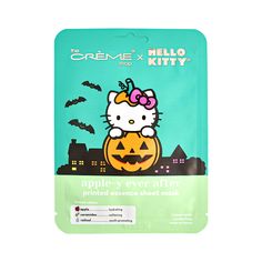 hello kitty pumpkin face mask on a white background