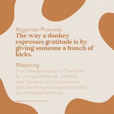 an orange and white poster with the words,'meaning for someone else is doing something wrong