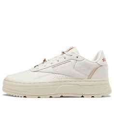 Reebok WMNS Club C Double Geo 'Chalk Alabaster' GX8765 Reebok Club C Double Geo, Reebok Club C Double, Reebok Club C, Club C, Stylish Sneakers, Skate Shoes, Perfect Pair, Chalk, Sneakers