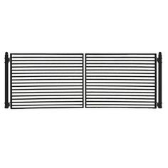 a black and white photo of a fence with horizontal bars on the top, which are attached to each other