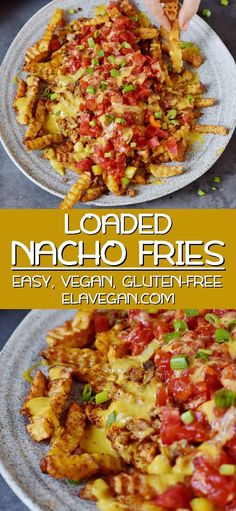 loaded nacho fries easy, vegan, gluin - free elevation