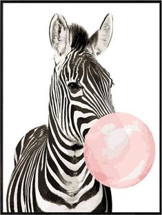 paint by numbers | Zebra Bubble | animals easy zebras | FiguredArt Blowing Bubble Gum, Zebra Painting, Diy Oils, Arte Inspo, Acrylic Oil Painting, Paint By Numbers, Landscape Pictures, Learn To Paint, Diy Frame