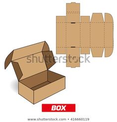 an open cardboard box with the lid cut out