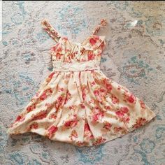 Liz Lisa Floral Rose Pattern Chiffon And Satin Dress Size Small Flowy Rose Print Dress For Garden Party, Sleeveless Rose Print Summer Dress, Gyaru Dress, Himekaji Gyaru, Liz Lisa, Satin Dress, Rose Pattern, Satin Dresses, Colorful Dresses