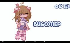 a girl in pink is standing with her hands on her hips and the words bugomep