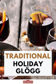 A traditional Swedish glögg is poured into glasses, garnished with cinnamon sticks and orange slices, set against a rustic wooden table. Recipes For The Holidays, Swedish Traditions, Wine Recipe, Holiday Drink, Serving Wine, Swedish Christmas, Mulled Wine, Diy Wine