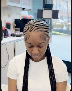 Feed in braids, Freestyle stitch braids Row Back Hairstyles For Black Women, Feed In Braids Freestyle, Freestyle Feed In Braids, Braids Freestyle, Feed In Braids Cornrows, Freestyle Stitch Braids, Freestyle Braids, Cornrows Braids For Black Women, Feed In Braids