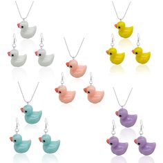 PRICES MAY VARY. 🦆Material: Alloy, resin, clay with fine workmanship, smooth and bright.🦆 🦆Various Styles: The resin earrings set including several pairs of duck earrings (as picture shown), can match with your outfit, good for your daily wearing.🦆 🦆Unique Designs: These duck earrings are simulation crafts, refer to the real yellow duck. Unique and personalized, can match your different outfits, make you look more charming in the crowds. 🦆Wonderful Presents: These weird resin duck earrings Rubber Duck Gift Ideas, Whimsical White Resin Jewelry, Novelty Hypoallergenic Polymer Clay Jewelry, Kawaii Hypoallergenic Jewelry For Birthdays, Kawaii Hypoallergenic Jewelry For Birthday, Handmade Novelty Resin Jewelry, Playful Jewelry For Gifts, Fun Jewelry With Cute Design For Gifts, Cute Handmade Plastic Necklace