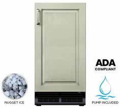 an image of a refrigerator freezer with the words ada complant on it