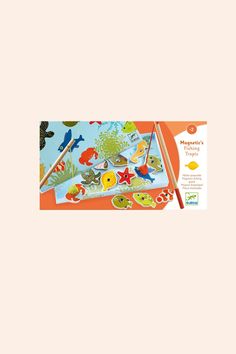 the magnetic painting kit includes an ocean scene with fish and seaweeds on it