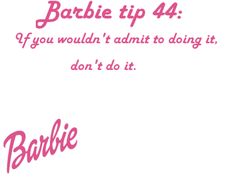 the words barbie are written in pink ink