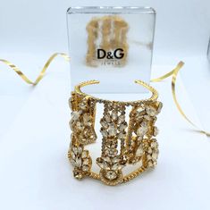 Dolce & Gabbana cuff bracelet Crystals Signed Wedding Bracelets, Expensive Jewelry Luxury, Jewelry Luxury, Wedding Jewelry Bracelets, Expensive Jewelry, Oct 11, Wedding Bracelet, Dolce & Gabbana, The Netherlands