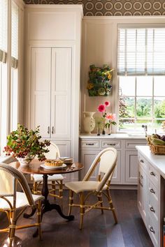 the kitchen is clean and ready for us to use it's own dining area