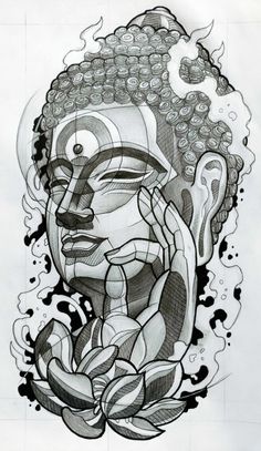 a drawing of a person with an artistic look on it's face and head