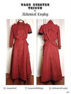 "Hello again! This is a DIGITAL SEWING PATTERN for Vash's \"duster\" style coat from the '98 anime series Trigun.  **Please note this is a file download only, no physical garment will be sent to you.** Refer to Etsy's guidelines for downloading digital files if needed.  Three PDF files are included to download 1. Instructions - Print on Letter/A4 size paper 2. Patterns_Letter - Print on Letter/A4 size paper at full scale, tape together 3. Patterns_Shop-A0 - For large format printing A0 size paper Measurements in the instructions are all in INCHES. This pattern includes sizes 6, 10, 14, and 18. Size chart can be referenced in the listing images. Pattern sizes are are on separate layers of the PDF, and you can easily turn visibility on/off to display only the size you need to print.  This is Cotton Costume Outerwear For Fall, Fall Cotton Costume Outerwear, Vintage Cosplay Outerwear With Buttons, Fitted Cotton Outerwear For Cosplay, Trigun 98, Duster Pattern, Large Format Printing, Style Coat, Coat Patterns