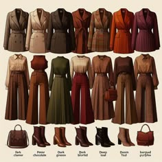 Soft Autumn Dark Academia, Deep Autumn Aesthetic Outfits, Autumn Outfits Aesthetic Dark Academia, Autumnal Dark Academia, Dark Academia Royalty Core Outfits, Dark Academia Fitted Skirt For Fall, Dark Autumn Color Palette Outfit, Autumn Color Palette Fashion, Clothing Pattern Design