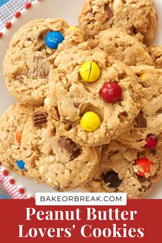 peanut butter lover's cookies on a white plate