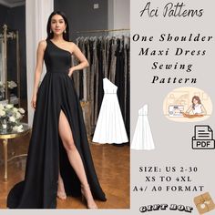 Ball Gown Sewing Pattern, Prom Dress Sewing Pattern, Prom Dress Sewing, Formal Dress Pattern, Diy Womens Clothes, Prom Dress Sewing Patterns, Maxi Dress Pattern Sewing, Prom Dress Pattern, Cocktail Dress Evening