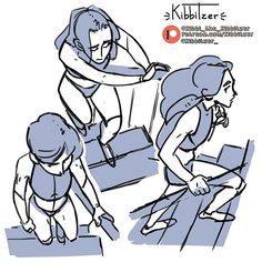 an image of people doing different things in the same drawing style as well as text that reads, kibblers