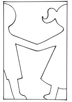 a black and white drawing of a person with his arms crossed in the shape of a rectangle