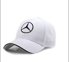 Stitched Mercedes Logo cotton Cap 1st Class Delivery White Cap With Custom Logo, White Cap With Logo Print, White Baseball Cap With Logo For Streetwear, White Baseball Cap With Embroidered Logo, White Logo Baseball Cap, Mercedes Logo, Bucket Hats, Baseball Cap, Caps Hats