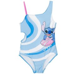 Join Lilo and her koala-like pet “dog” Stitch on their latest fun adventures in Hawaii and outer space. In this Lilo and Stitch One Piece Bathing Suit help save Experiment 626 from the Galactic Federation and learn with Nani, Lilo, and Stitch that Ohana means family. Featuring your kid’s favorite animated Disney characters, this cute and stylish one piece swimming suit will become an everyday favorite. Hawaiian Print Shirts, Suit Blue, Stitch Clothes, Cute Stitch, One Piece Bathing Suit, Hawaiian Print, One Piece Swim