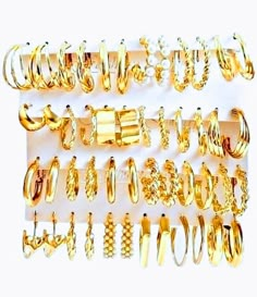 PRICES MAY VARY. Gold hoop earring set قلادات متدلية, Pearl Earring Set, Preppy Jewelry, Types Of Earrings, Earring Sets, Jewelry Accessories Ideas, Classy Jewelry, Hoop Earring Sets, Jewelry Essentials