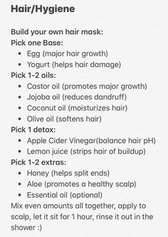 Homemade Hair Treatments, Hair Mask For Damaged Hair, Hair Mask For Growth, Hair Growing Tips, Soften Hair, Homemade Hair Products, Diy Hair Mask, Healthy Hair Tips, Diy Hair Care