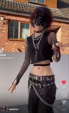 Punk Outfit Reference, Biker Punk Fashion, Goth Punk Outfits Aesthetic, Hot Punk Outfits, Edgy Punk Outfits, Masc Alt Clothes, Punk Core Outfit, Harajuku Fashion Street Men, Goth Crop Top Outfits